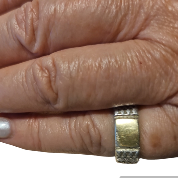 Silver and gold ring - Picture 4 of 6